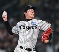 　先発し、投げ込む才木（撮影・田中太一）