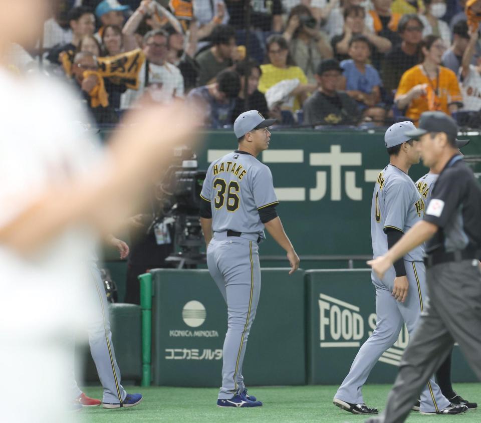 　移籍後初の巨人戦で好投した畠（撮影・佐々木彰尚）