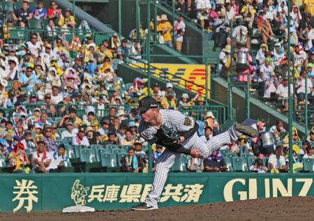 　先発し力投するネルソン（撮影・北村雅宏）