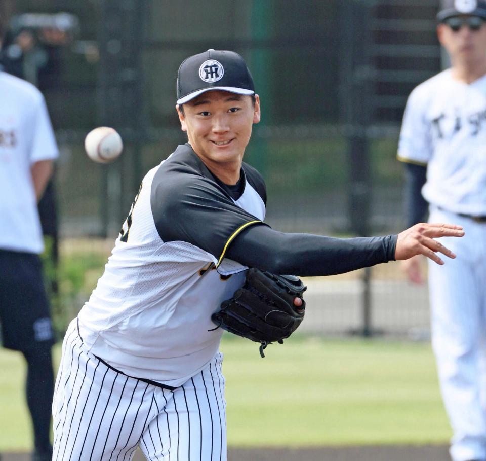 　課題の制球力向上へ試行錯誤を繰り返す森木