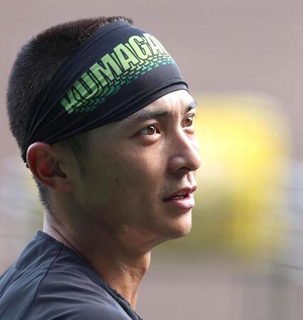 　引き締まった表情を見せる熊谷（撮影・北村雅宏）