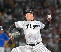 　９回に登板した岩崎（撮影・西田忠信）