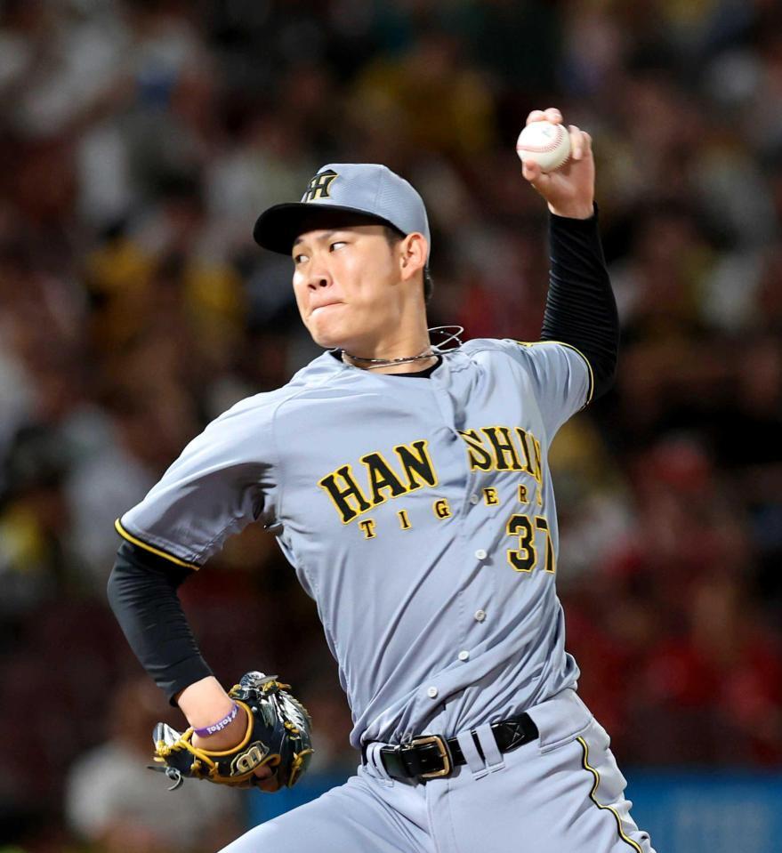 　６回、満塁のピンチをしのいだ及川