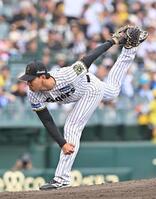 　５回途中から２番手で登板する工藤（撮影・西田忠信）