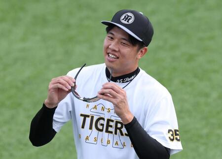 　先発に向けて調整する才木（撮影・金田祐二）