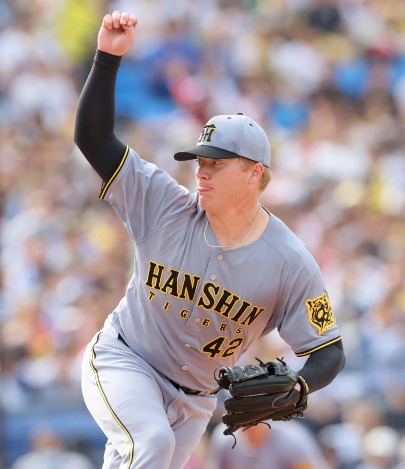 　力投するネルソン（撮影・棚橋慶太）