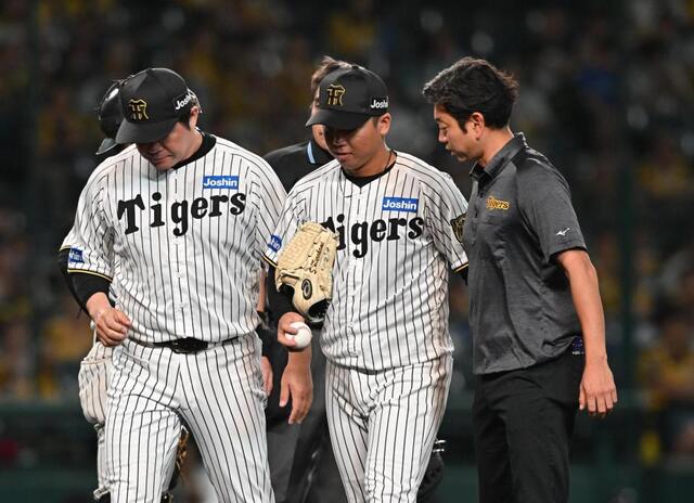 阪神 最高勝率＆最多奪三振狙う村上にハプニング 打球が右足直撃も続投