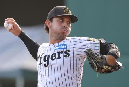 　８回、３番手で登板したゲラ（撮影・坂部計介）