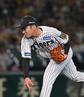 　９回を無失点で締めた石井（撮影・西田忠信）