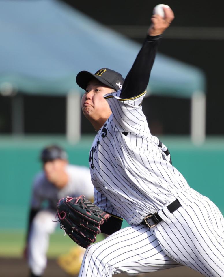 　６回１失点と粘りのピッチングを見せた門別（撮影・坂部計介）