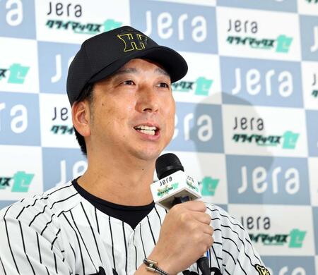 　ＣＳへ向け会見で意気込みを語る藤川監督（撮影・山口登）