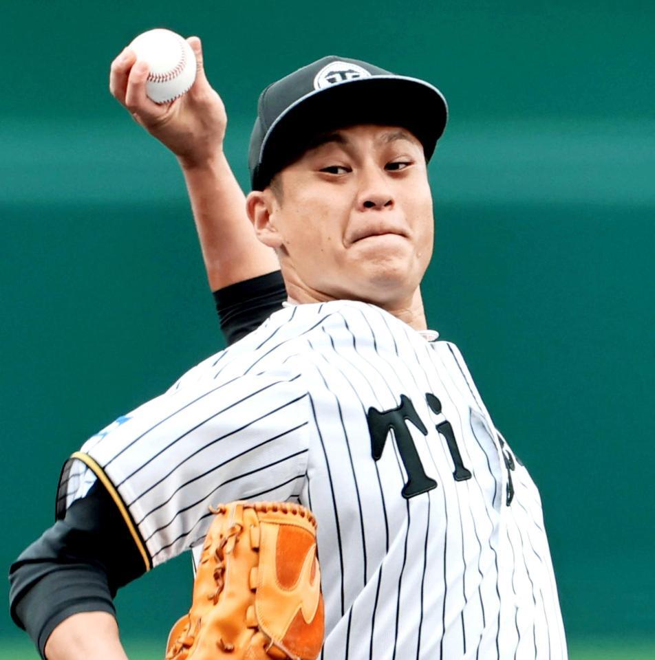 　シート打撃で投げ込む大竹（撮影・田中太一）