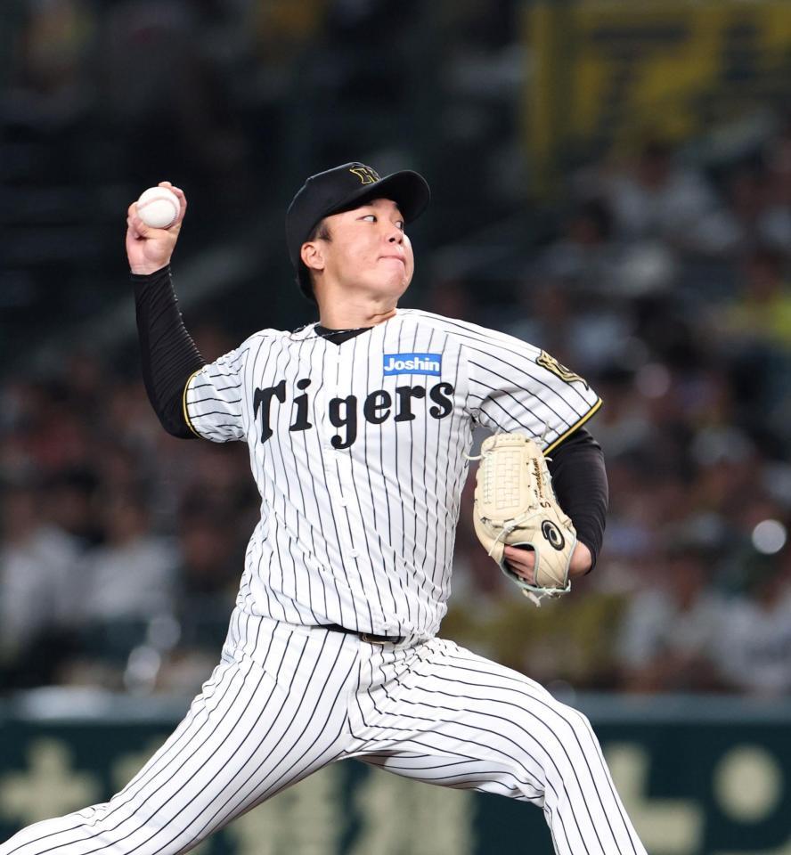 　先発し力投する村上（撮影・北村雅宏）