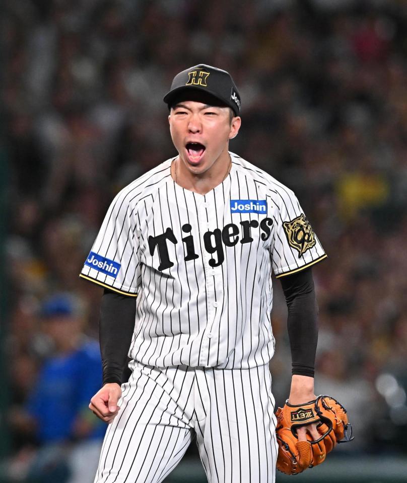 　７回、フォードを三振に仕留めた石井（撮影・西田忠信）