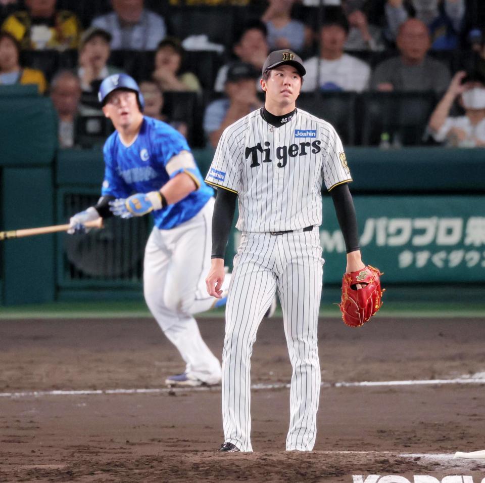 　４回、牧に勝ち越しソロを許す才木