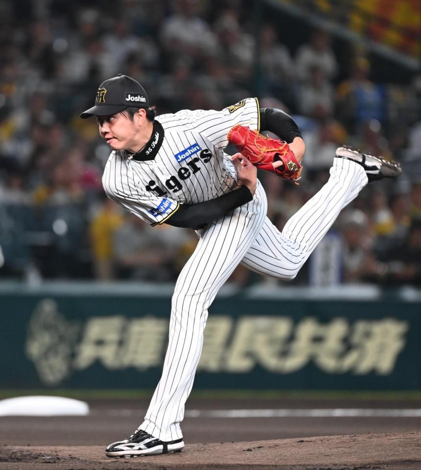 　力投する先発の才木