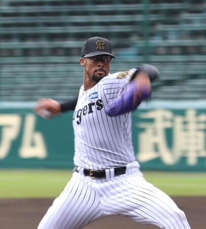 　シート打撃に登板するデュプランティエ（撮影・北村雅宏）