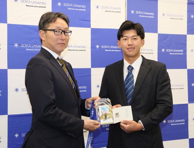 阪神がドラフト1位の創価大・立石に指名あいさつ 関西で行ってみたい