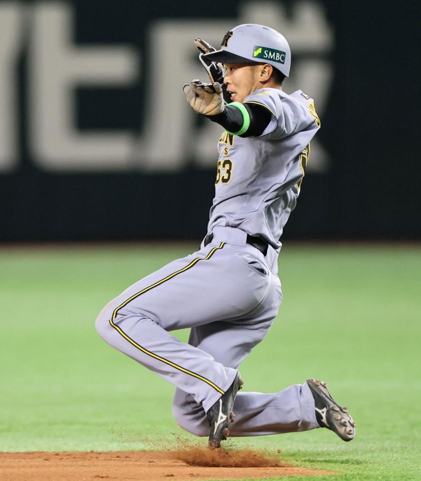 　５回、二盗を決める島田（撮影・田中太一）