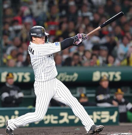 　２回、左前打を放つ大山（撮影・北村雅宏）