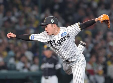 【写真】ヒザを折る阪神・石井 まさかの同点被弾 マウンド上でショック隠せず