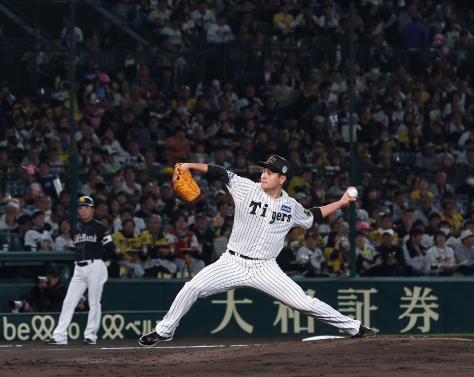 　先発し力投する大竹（撮影・北村雅宏）