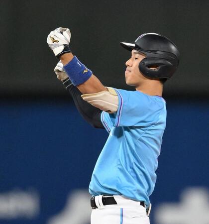 阪神ドラ3・岡城が適時二塁打 指名後初の公式戦で勝負強さ見せる