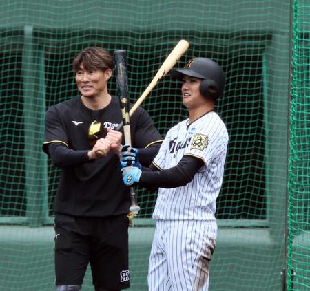 阪神・糸井SA 西純&前川に“金言”連発 若虎にお手本弾!19スイング柵越え2本「SA1号って書いて」