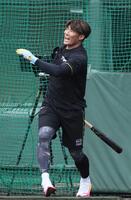 　打撃をする糸井ＳＡ（撮影・田中太一）