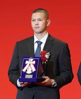 　イースタン・リーグ優秀選手賞に選ばれた能登（撮影・石井剣太郎）