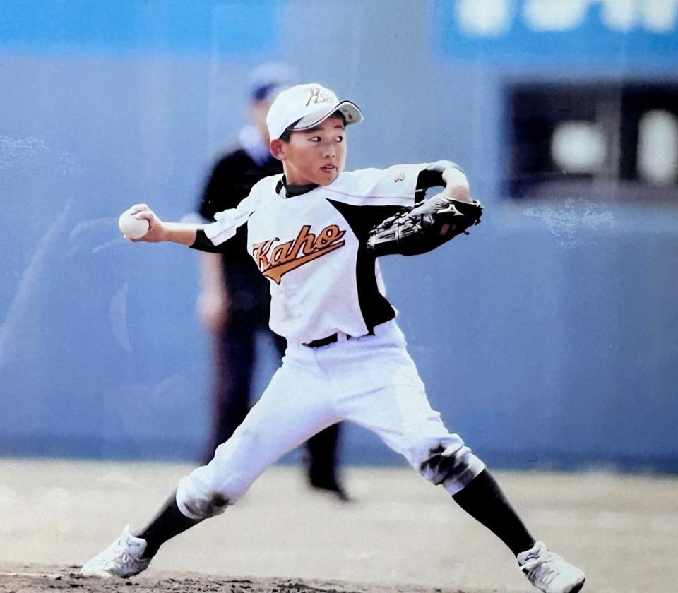 　華浦スポーツ少年団で活躍した立石（家族提供）