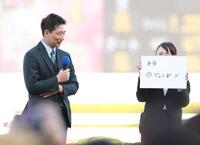 　阪神ＪＦの本命をギャラボーグと答える岩崎（撮影・中田匡峻）