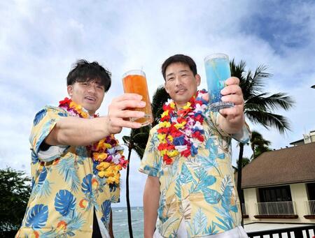 【写真】“サカザキ”コンビで来季もハワイ!21世紀初3度目の胴上げバッテリー実現「目指したい」