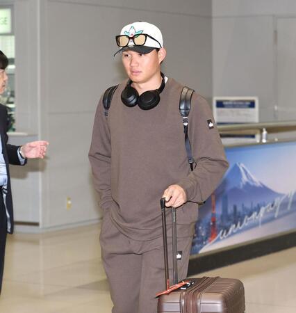 　帰国した森下（撮影・北村雅宏）