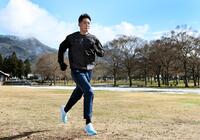 　走り込む早瀬（撮影・田中太一）