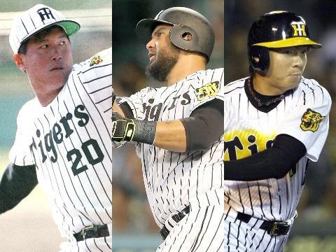 　阪神でプレーしていた（左から）郭李建夫、マウロ・ゴメス、林威助