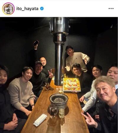 　伊藤隼太氏インスタグラム＠ｉｔｏ＿ｈａｙａｔａより