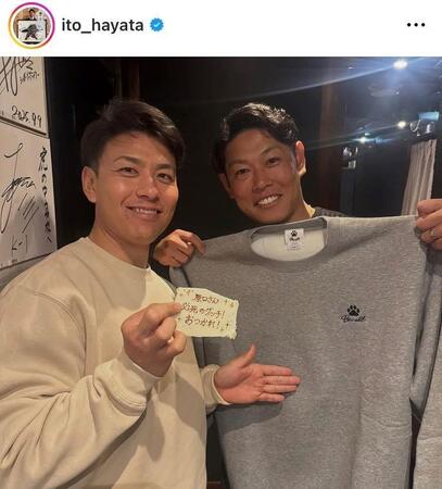　伊藤隼太氏インスタグラム＠ｉｔｏ＿ｈａｙａｔａより