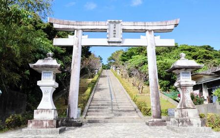 　近本が毎年、年始に訪れトレーニングでも利用する高千穂神社の階段
