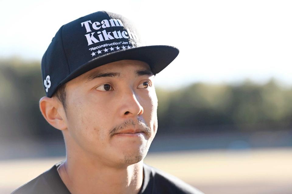 　抱負を語る熊谷（撮影・開出牧）