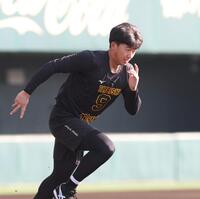 走塁練習する立石（撮影・西田忠信）