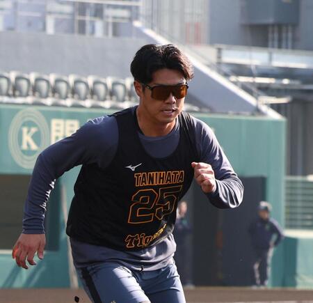 トレーニングする谷端（撮影・西田忠信）