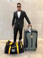 笑顔で来日したモレッタ（球団提供）