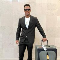 笑顔で来日したモレッタ（球団提供）