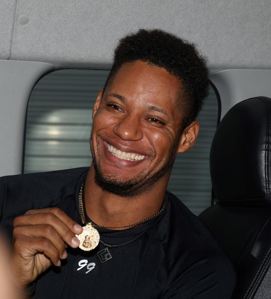 宜野座を訪れたモレッタ（撮影・西田忠信）