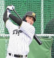 　ランチ特打を行う木浪