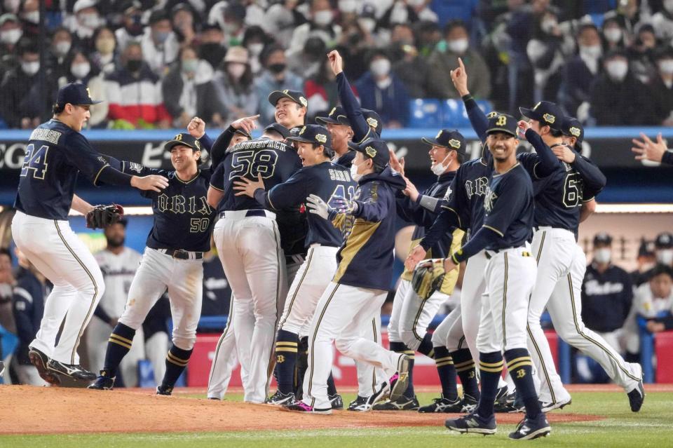 　日本一を果たしたオリックス＝２０２２年