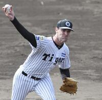 ライブＢＰで投げ込むラグズデール（撮影・田中太一）