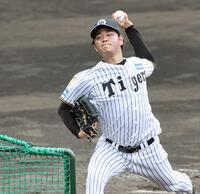 　ライブＢＰで投げる高橋（撮影・田中太一）