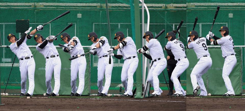 　立石の連続打撃写真